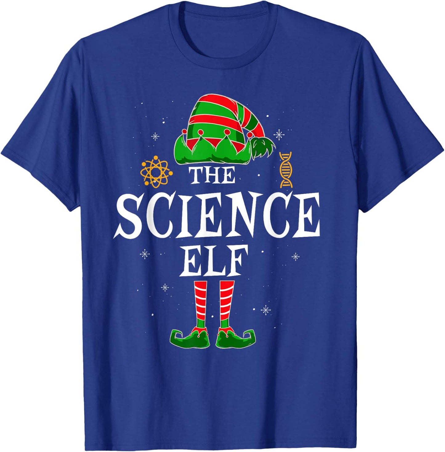 Science Elf Group Matching Family Christmas Scientist Funny T-Shirt - T-Shirt | Royal