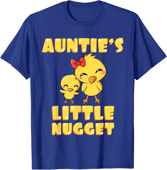Auntie's Little Nugget Chicken Lover Tita Tia Nuggies Auntie T-Shirt - T-Shirt | Royal