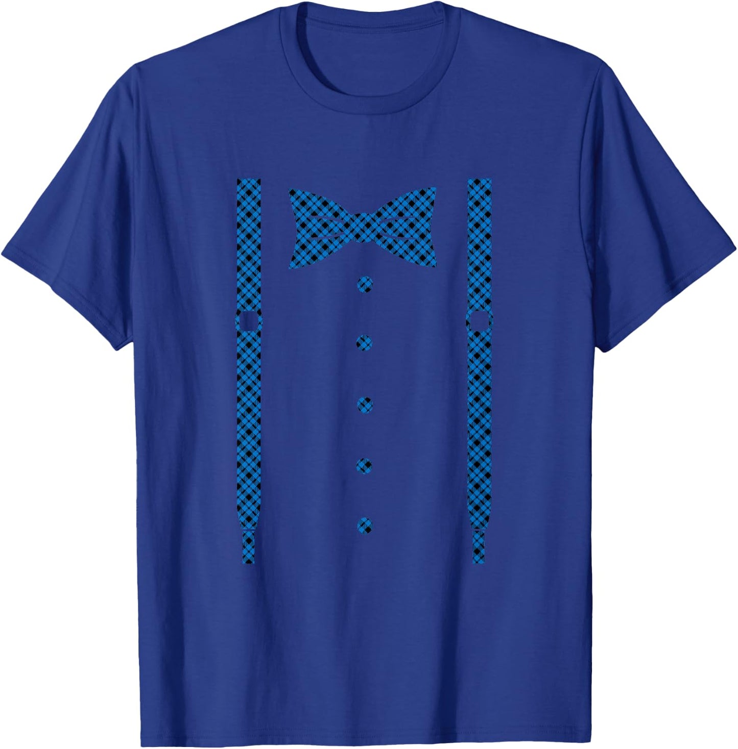 Kid Suspender Toddler Bow Tie With Suspenders Blue T-Shirt - T-Shirt | Royal