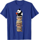 Kawaii Reading books and tea Panda T-Shirt - T-Shirt | Royal