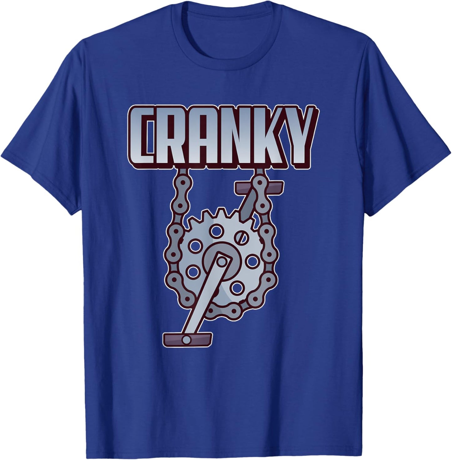 Funny Cranky Gift MTB Biker Bicycle Rider Cycling Lover T-Shirt - T-Shirt | Royal