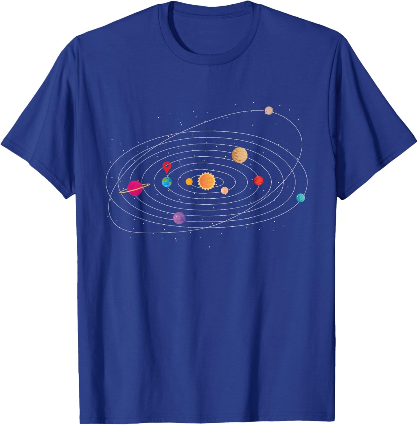 Solar System Science Education Space Men Women Kids Gift T-Shirt - T-Shirt | Royal
