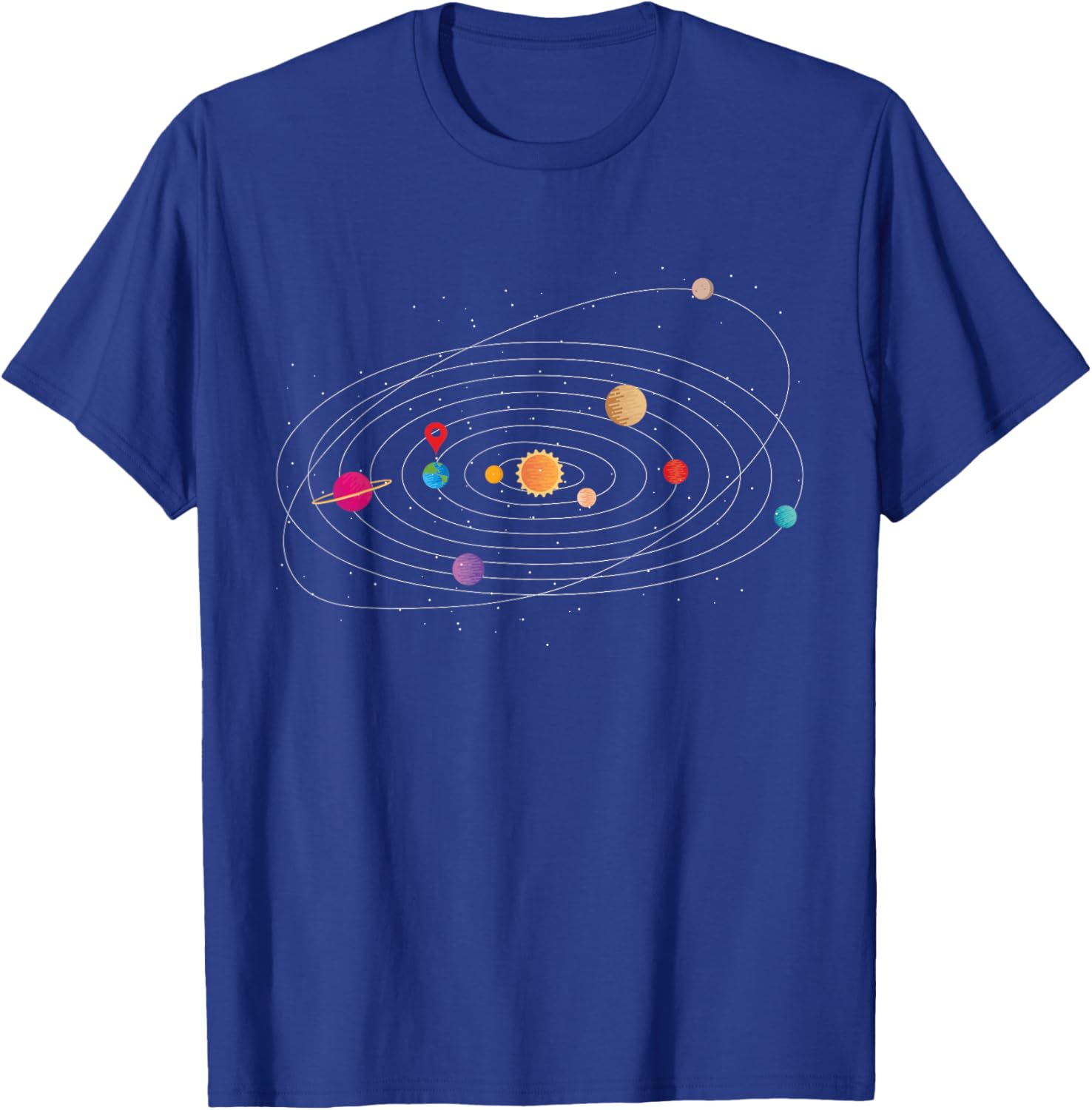 Solar System Science Education Space Men Women Kids Gift T-Shirt - T-Shirt | Royal