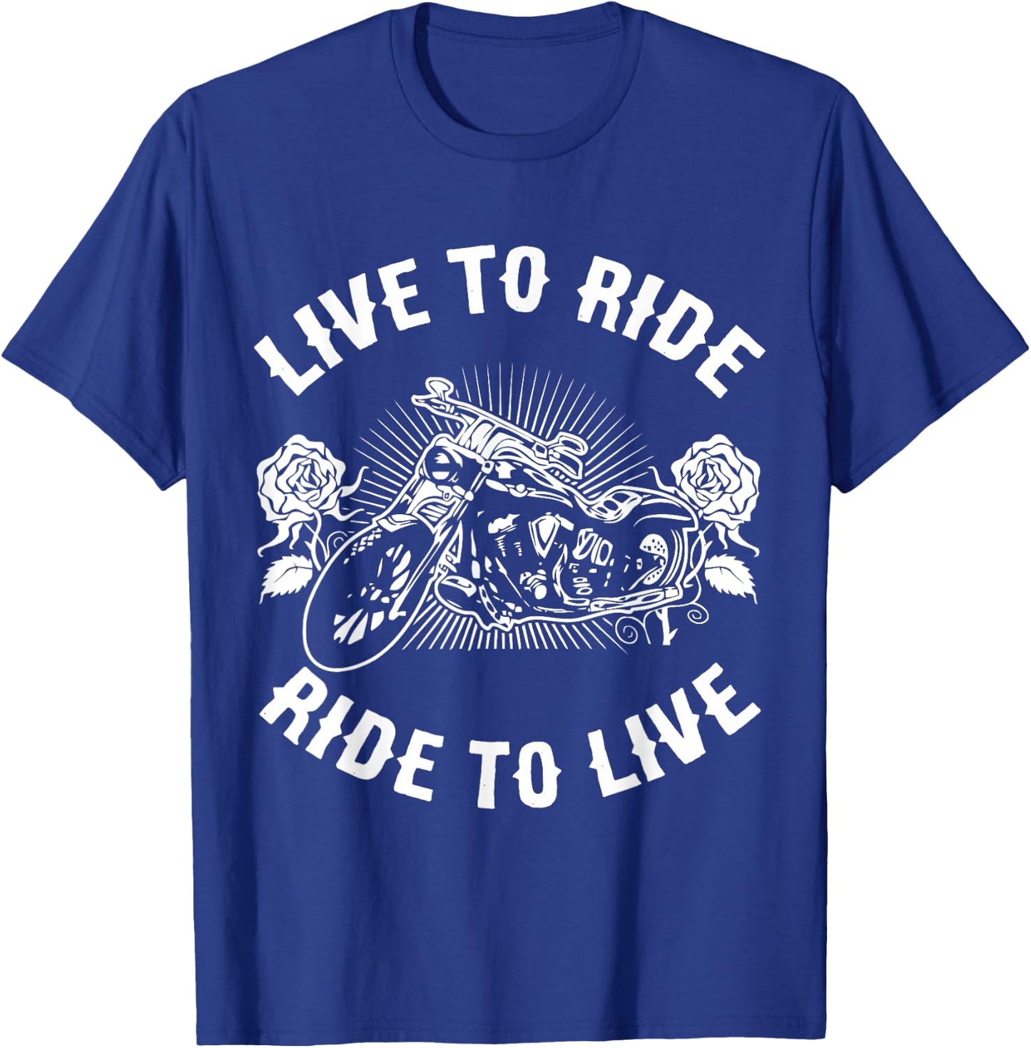 Vintage Biker Motorcycle Motocross Design T-Shirt - T-Shirt | Royal