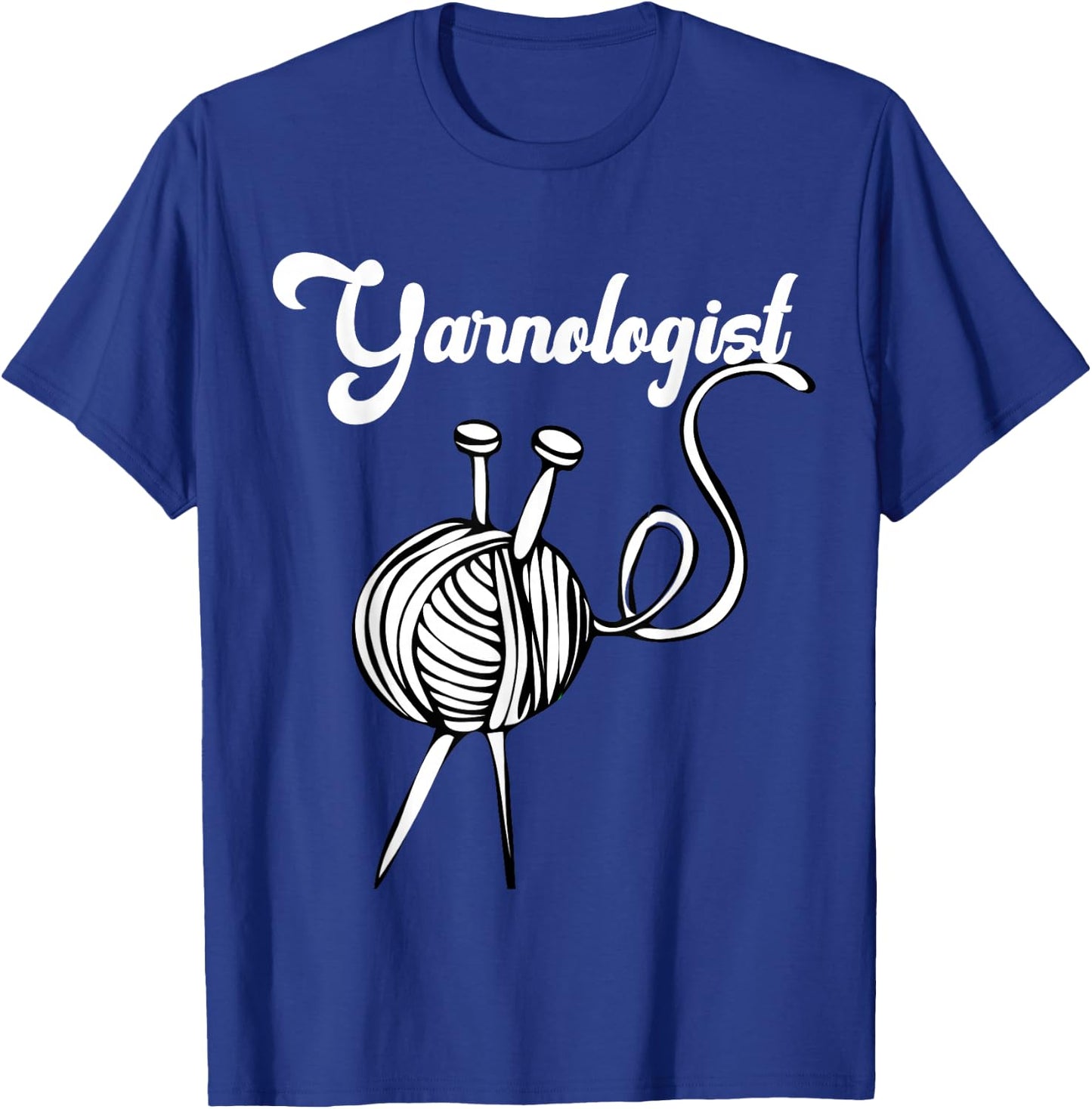 Knitting Gift T Shirt Knitters Yarn Wool Needles Yarnologist T-Shirt - T-Shirt | Royal