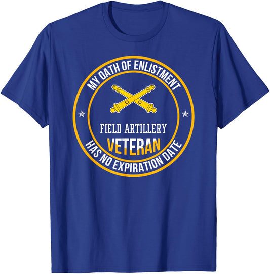 Field Artillery Veteran My Oath Of Enlistment Military Xmas T-Shirt - T-Shirt | Royal