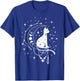 Celestial Cat, Crescent Moon, Star Constellation, Astrology T-Shirt - T-Shirt | Royal