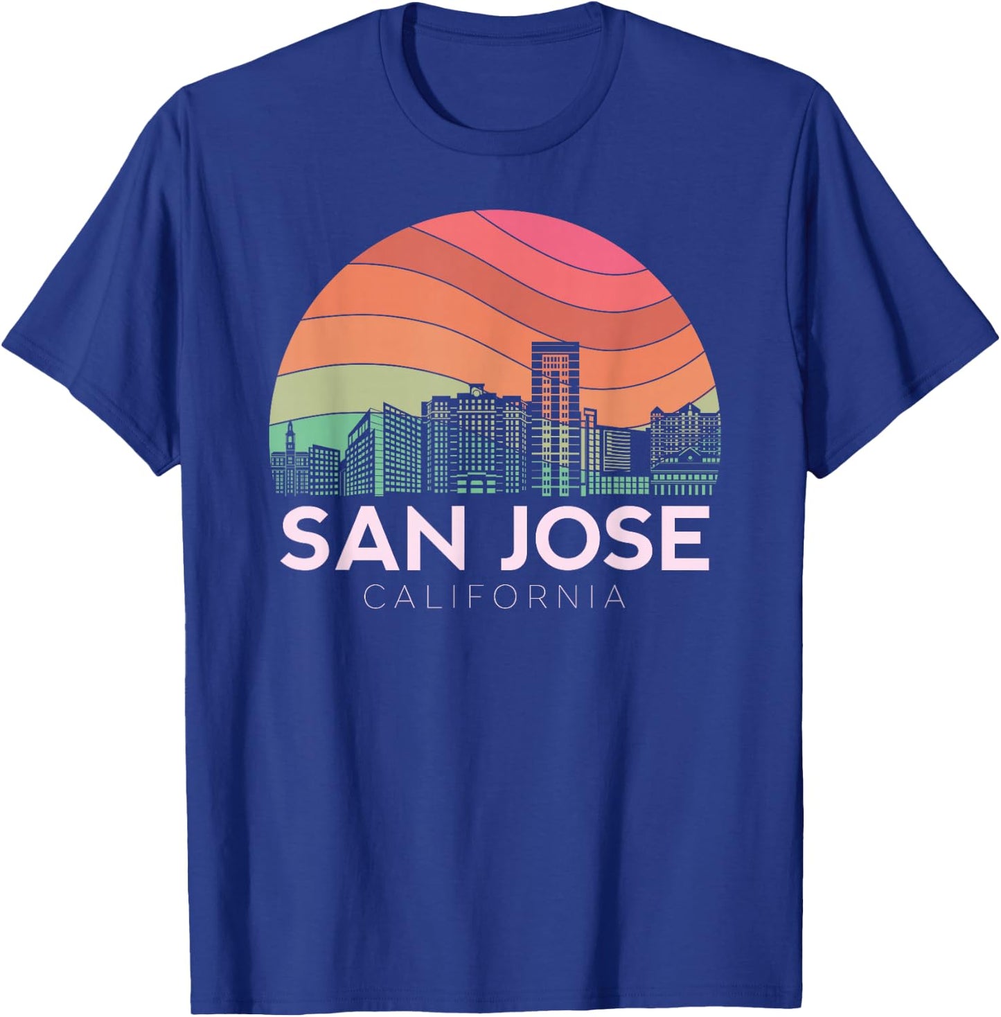 San Jose California USA Flag Nor Cal Bear Bay Area Tech City T-Shirt - T-Shirt | Royal