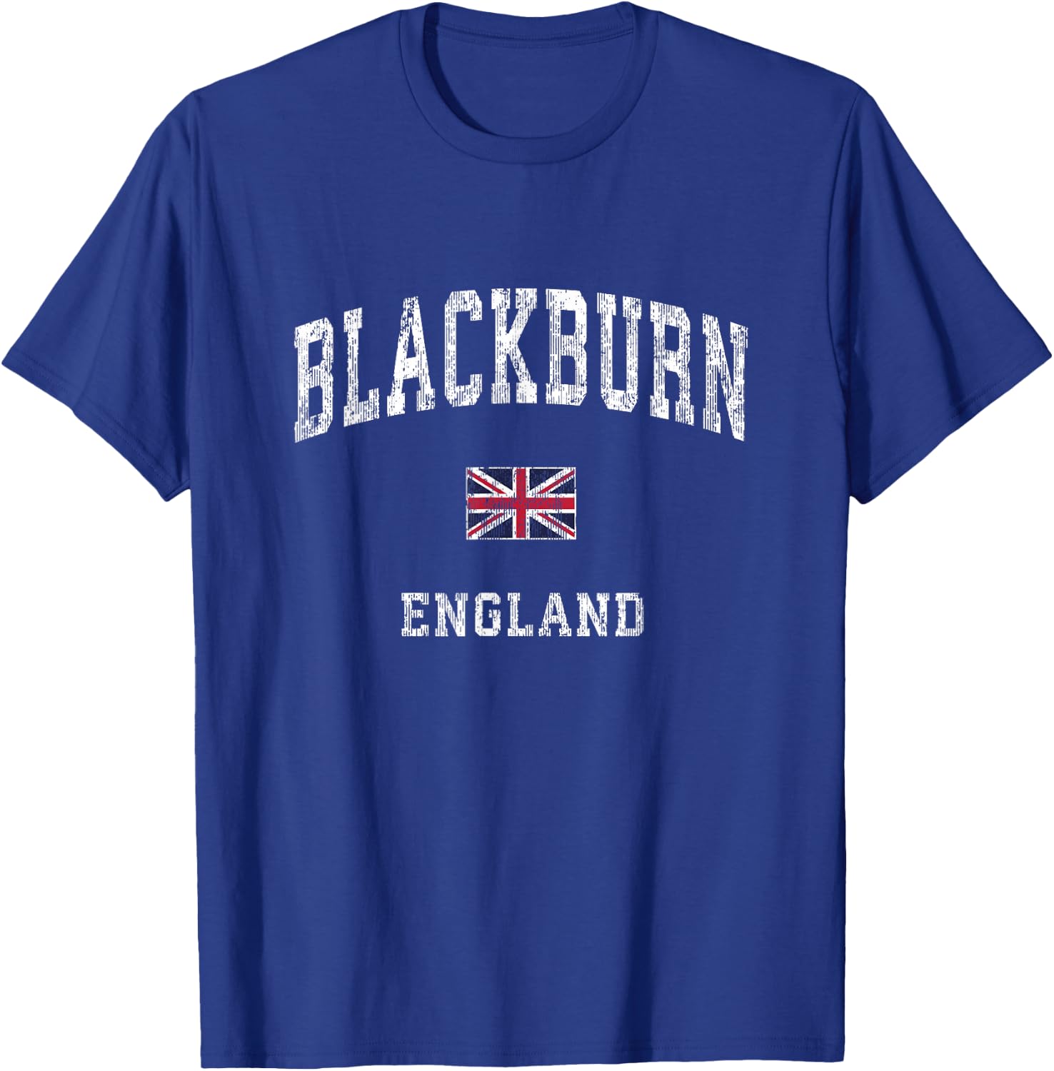 Blackburn England Vintage Athletic Sports Design T-Shirt - T-Shirt | Royal