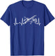 Aviation Heartbeat Gift Pilot T-Shirt - T-Shirt | Royal