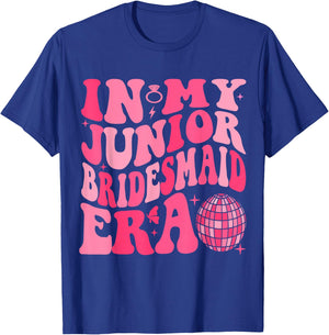 Groovy In My Junior Bridesmaid Era Wedding Bride Engagement T-Shirt - T-Shirt | Royal