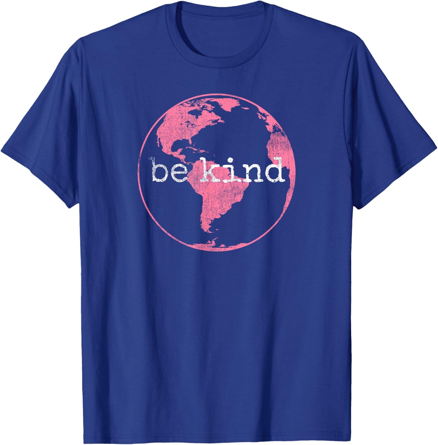 Vintage Be Kind Pink Earth Day T-Shirt - T-Shirt | Royal