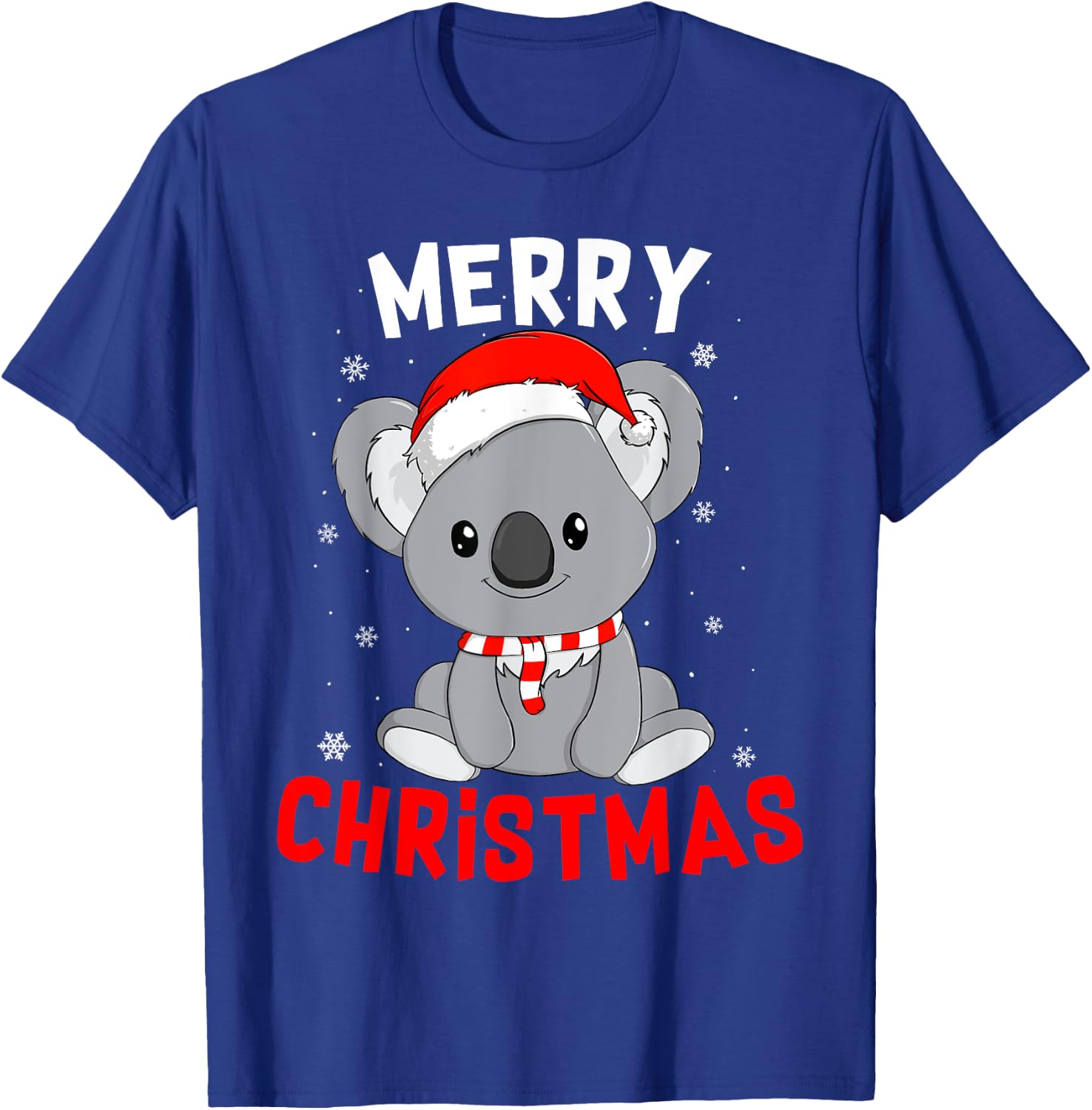 Cute Koala Santa Hat Merry Christmas xmas Gift Women Kids 2 T-Shirt - T-Shirt | Royal
