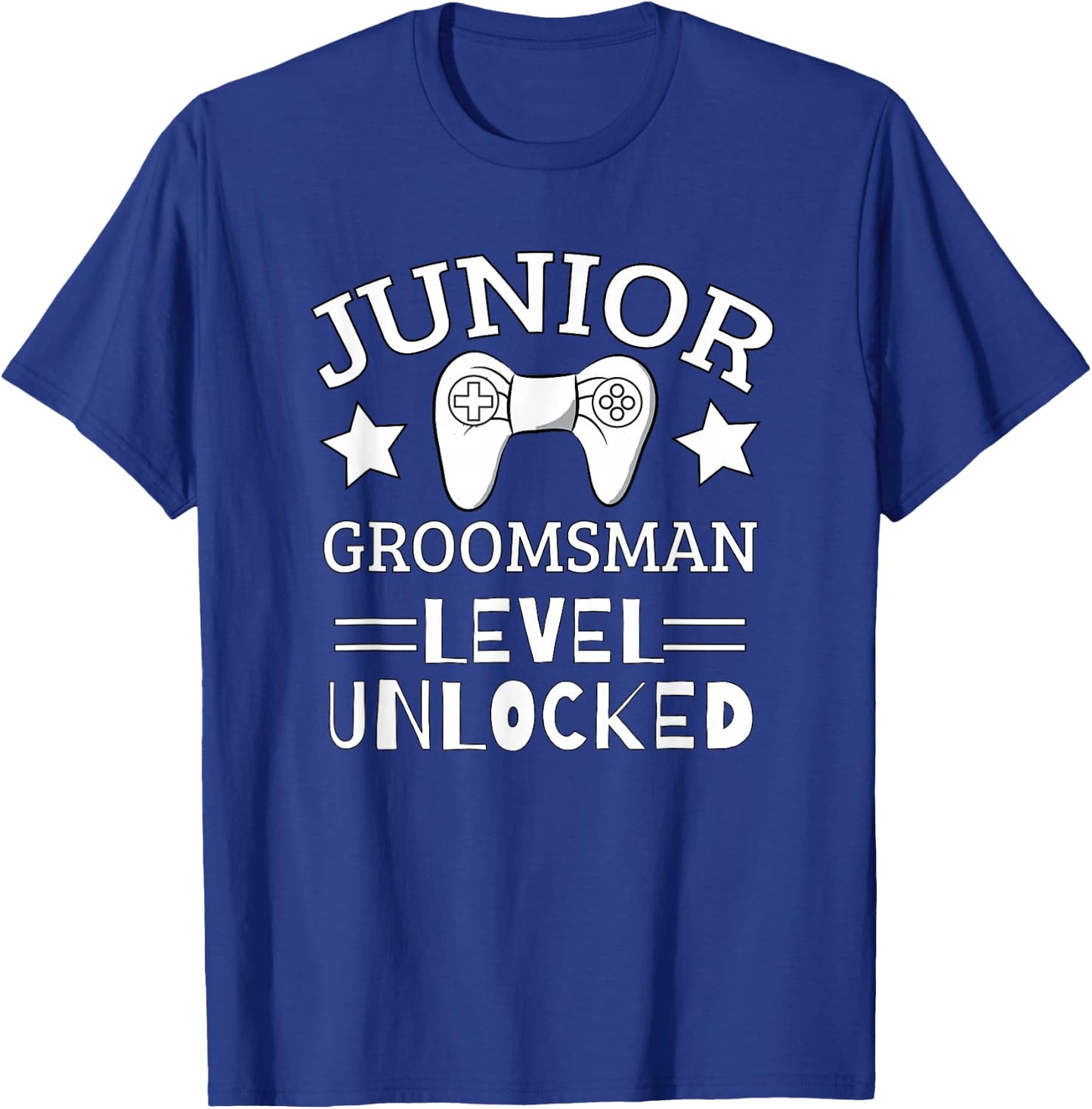 Cute Junior Groomsman Gaming Wedding Party Jr Boys Gift T-Shirt - T-Shirt | Royal