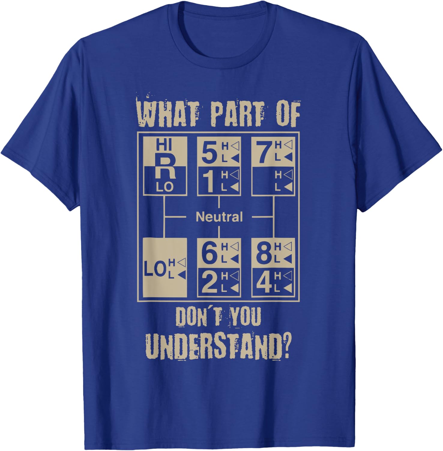 Funny Truck Driver Shirt,18 Speed What Don't You Understand T-Shirt - T-Shirt | Royal