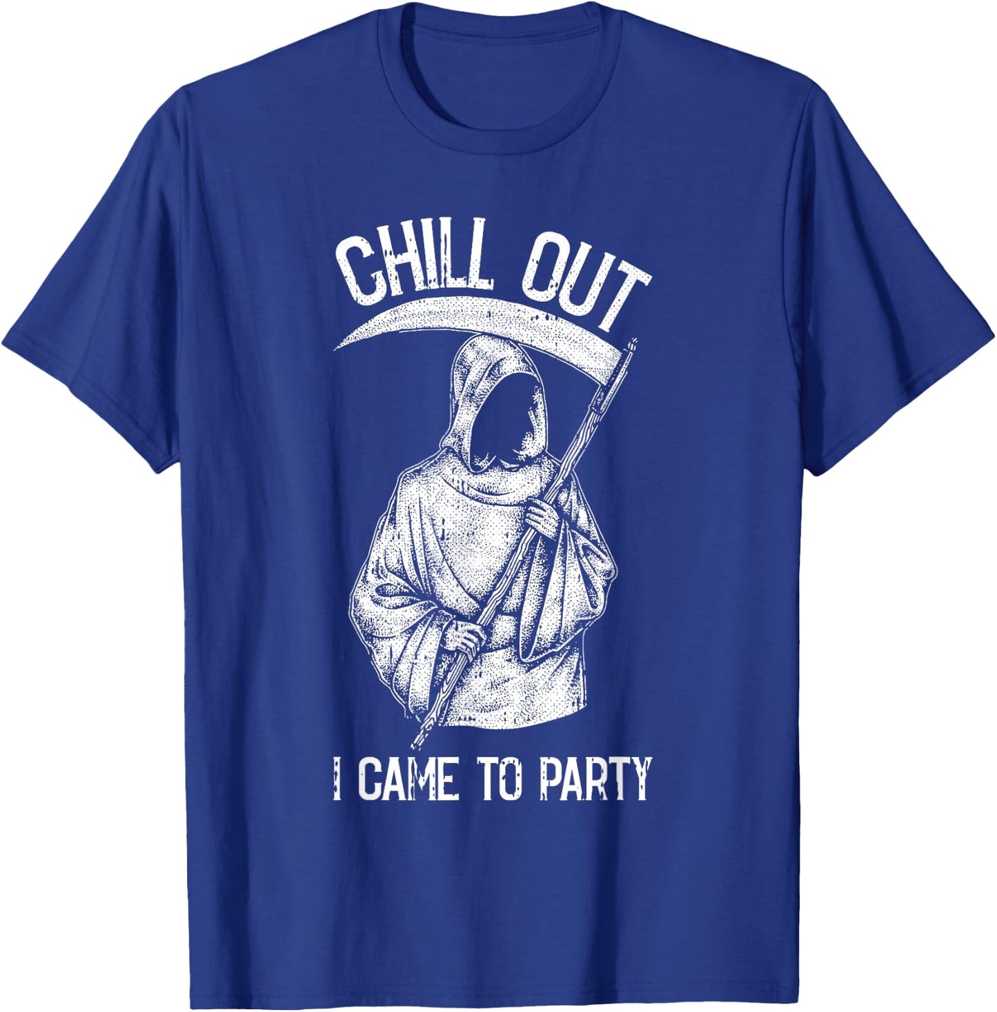 I Came To Party Lazy Halloween Costume Funny Grim Reaper T-Shirt - T-Shirt | Royal