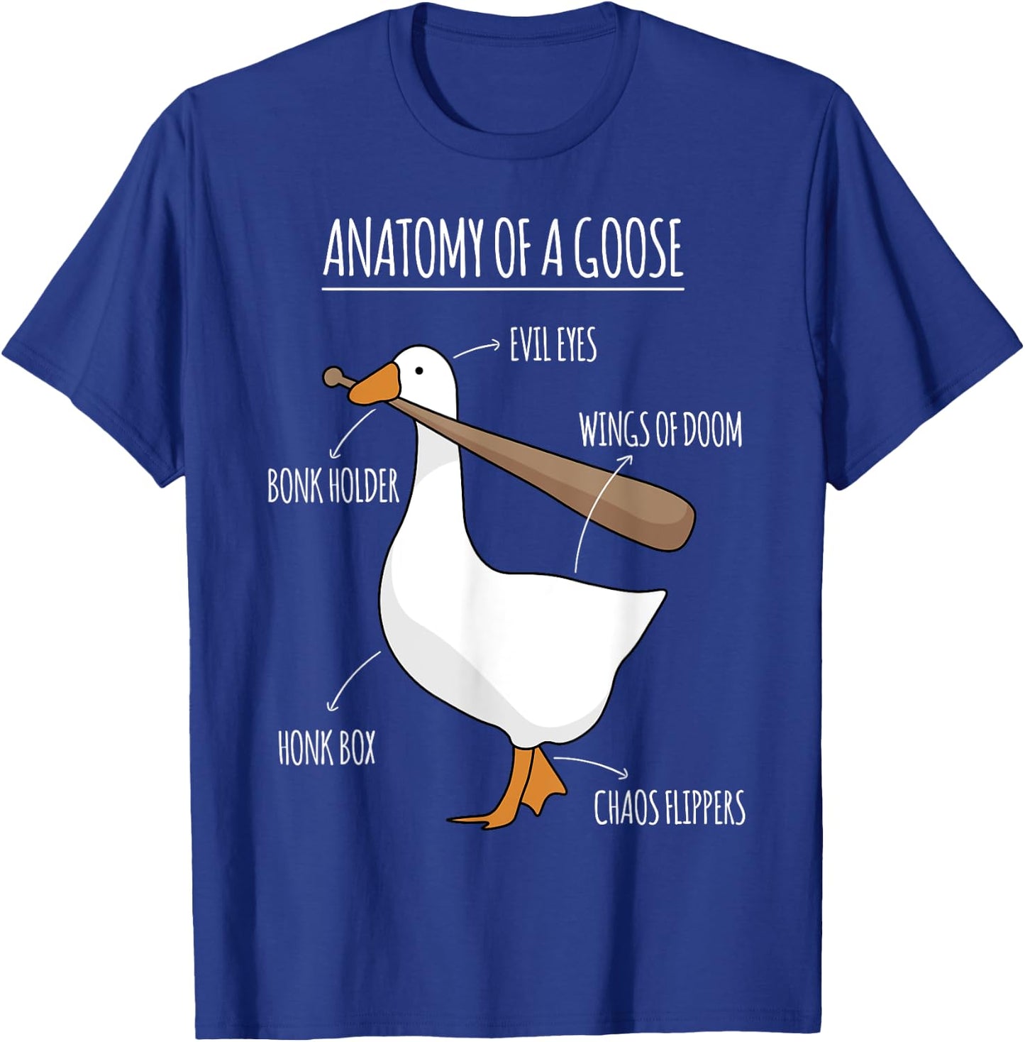 Anatomy of a Goose Meme T-Shirt - T-Shirt | Royal