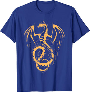 Fire Dragon Dungeon Mythical Creature Dragon T-Shirt - T-Shirt | Royal