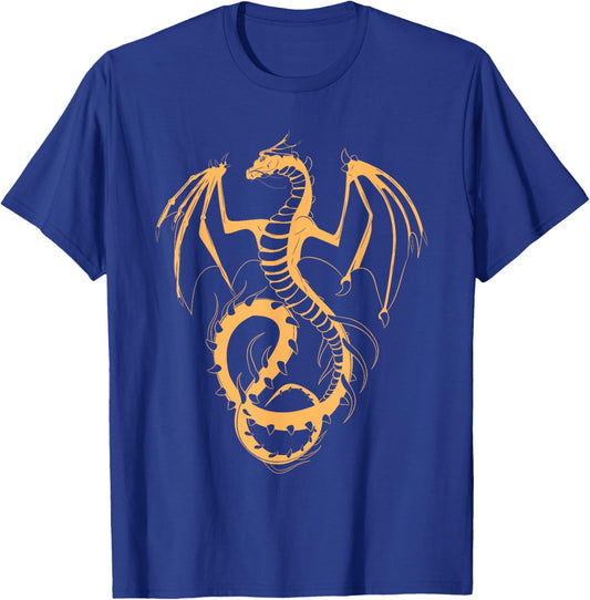 Fire Dragon Dungeon Mythical Creature Dragon T-Shirt - T-Shirt | Royal
