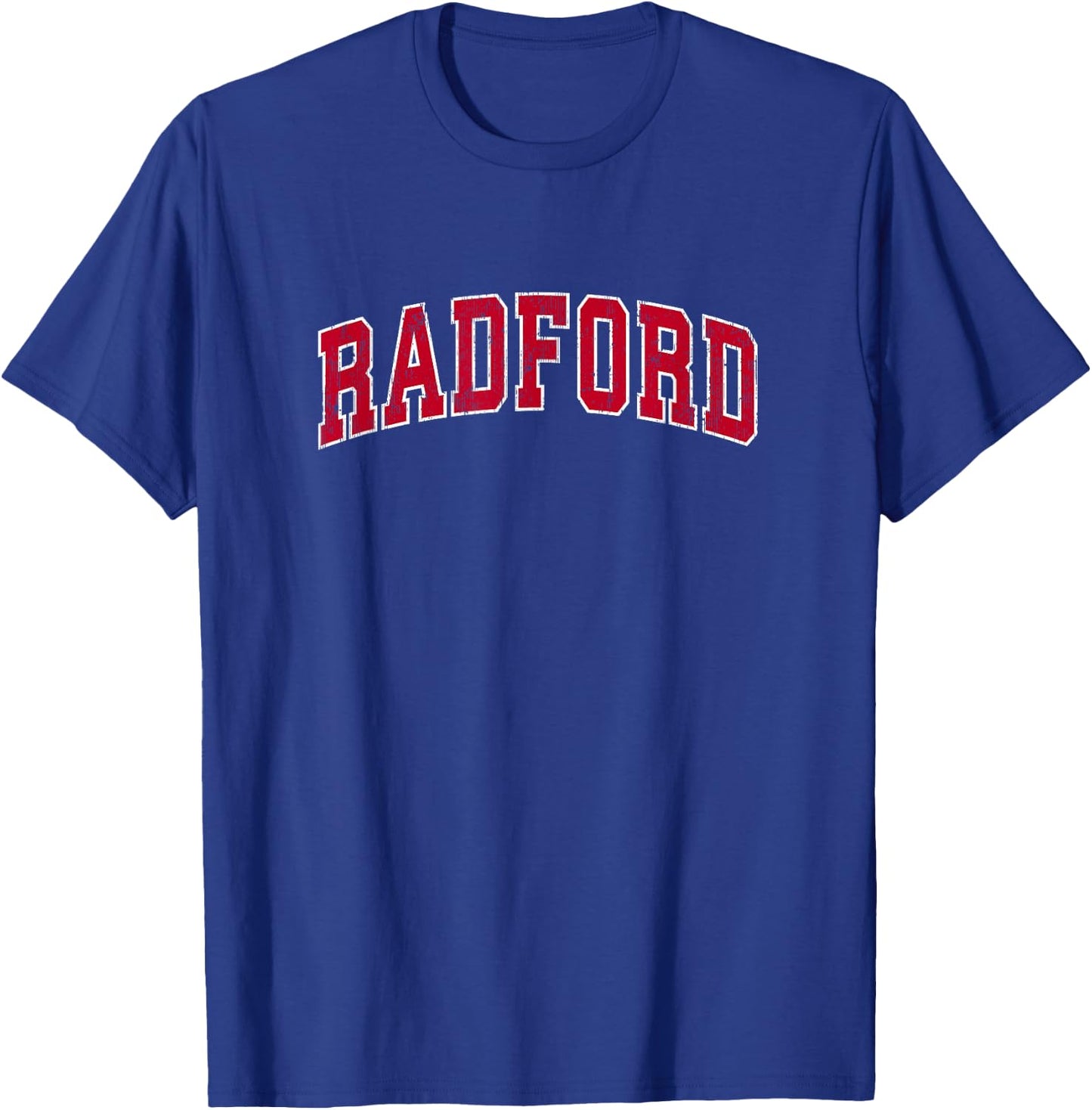 Radford Virginia VA Vintage Sports Design Red Design T-Shirt - T-Shirt | Royal