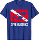Scuba Diving Flag Shirts Men Women Dive Buddy Vintage Diving T-Shirt - T-Shirt | Royal