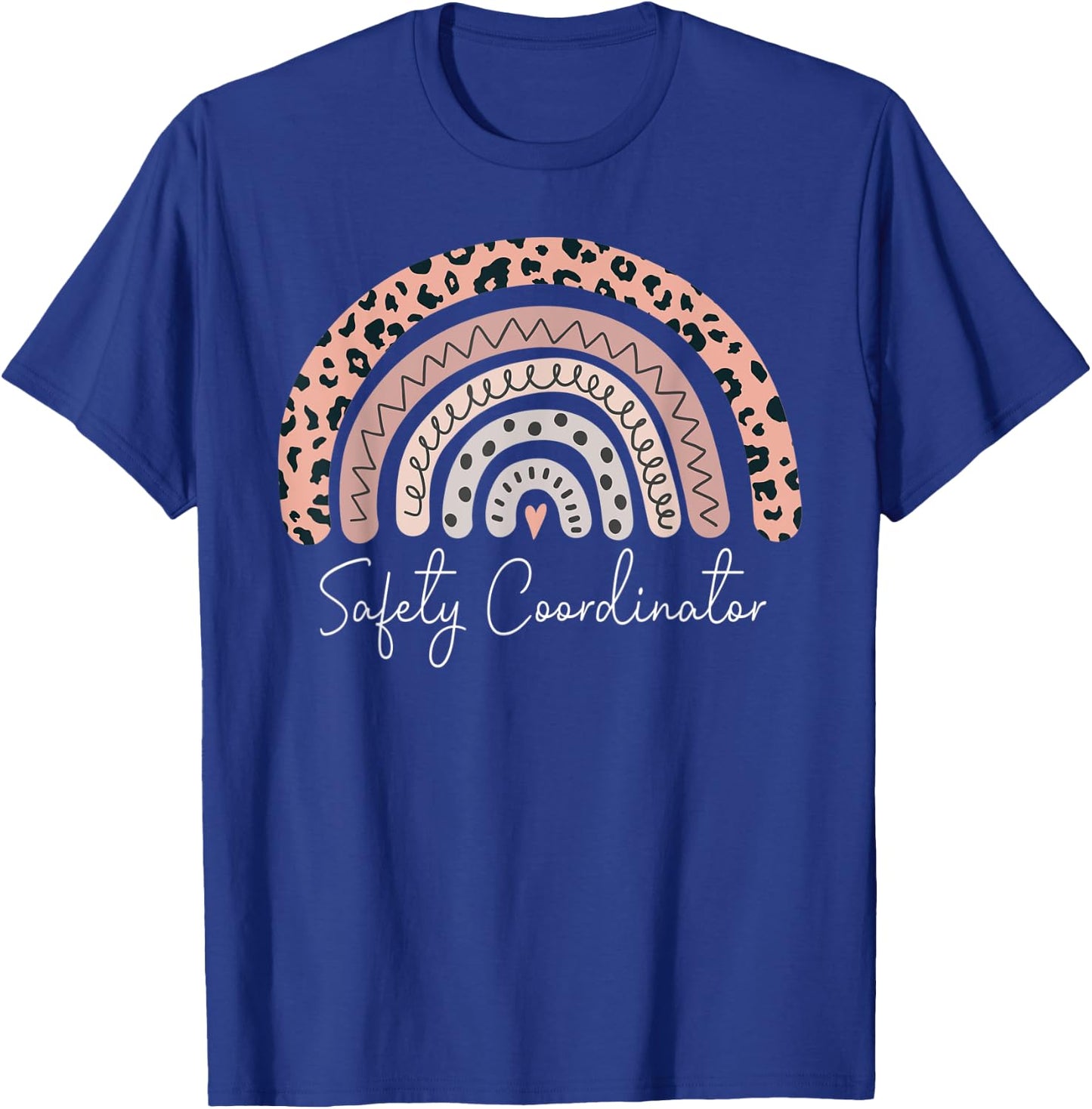 Safety Coordinator Leopard Rainbow Appreciation T-Shirt - T-Shirt | Royal