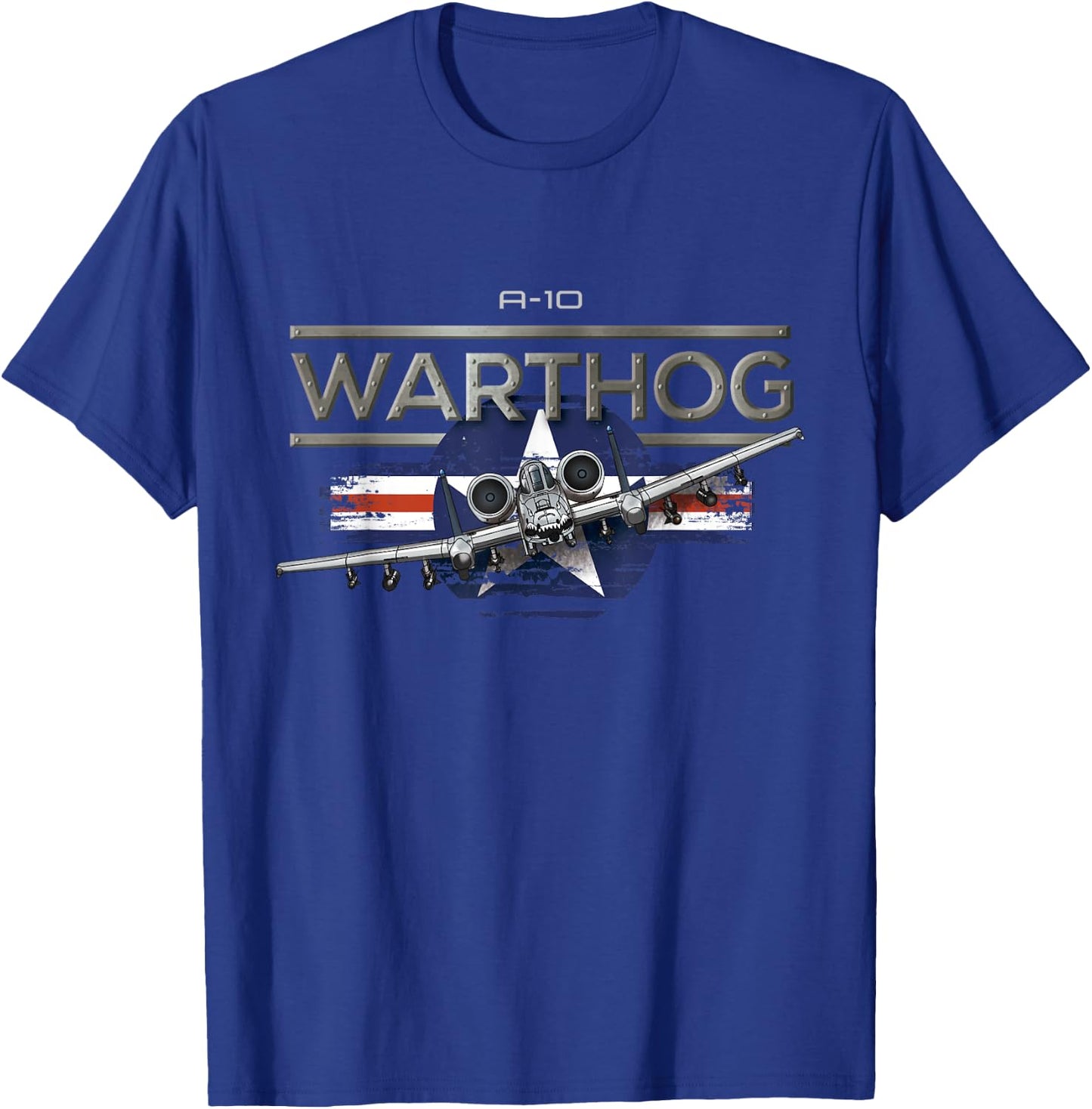 USA Military Warbird Military Airplane warthog T-Shirt - T-Shirt | Royal