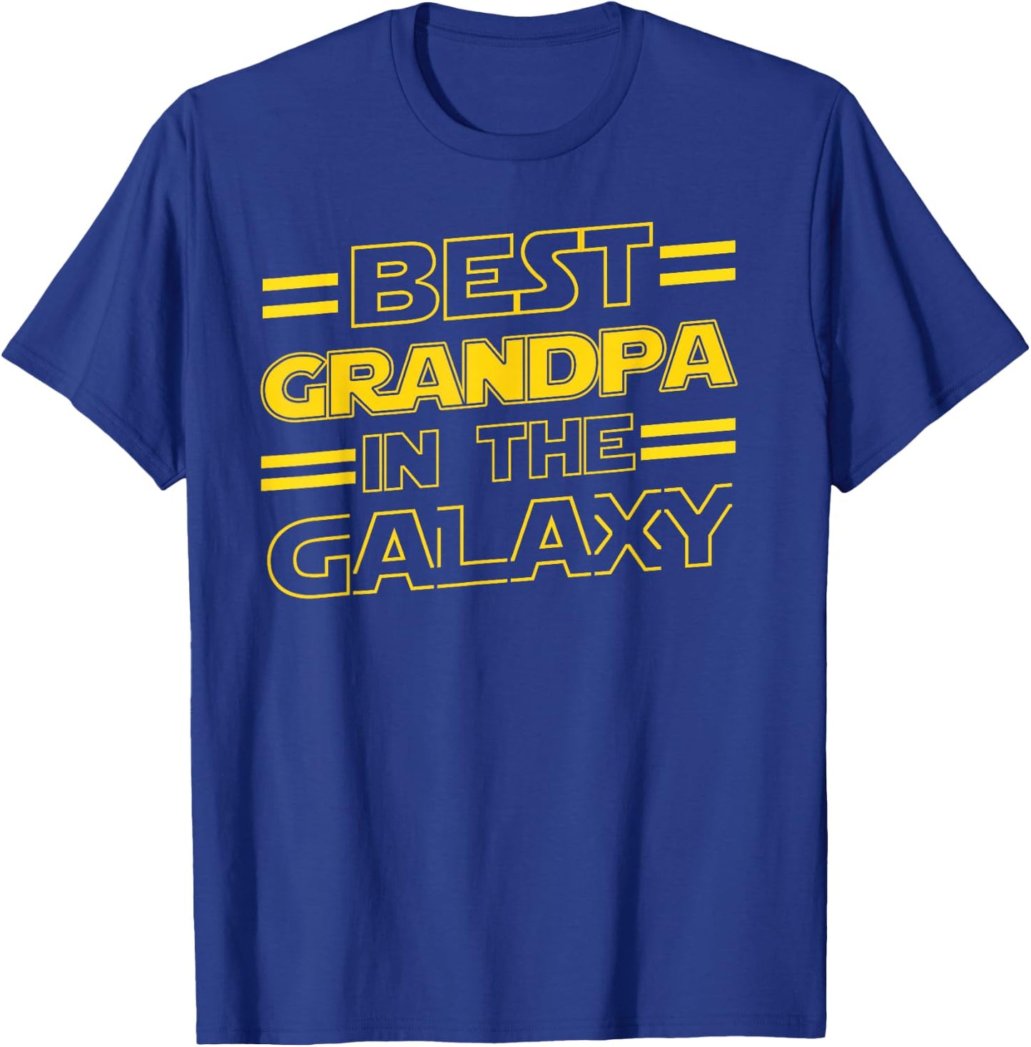 Best Grandpa in the Galaxy Funny Fathers Day Gift T-Shirt - T-Shirt | Royal