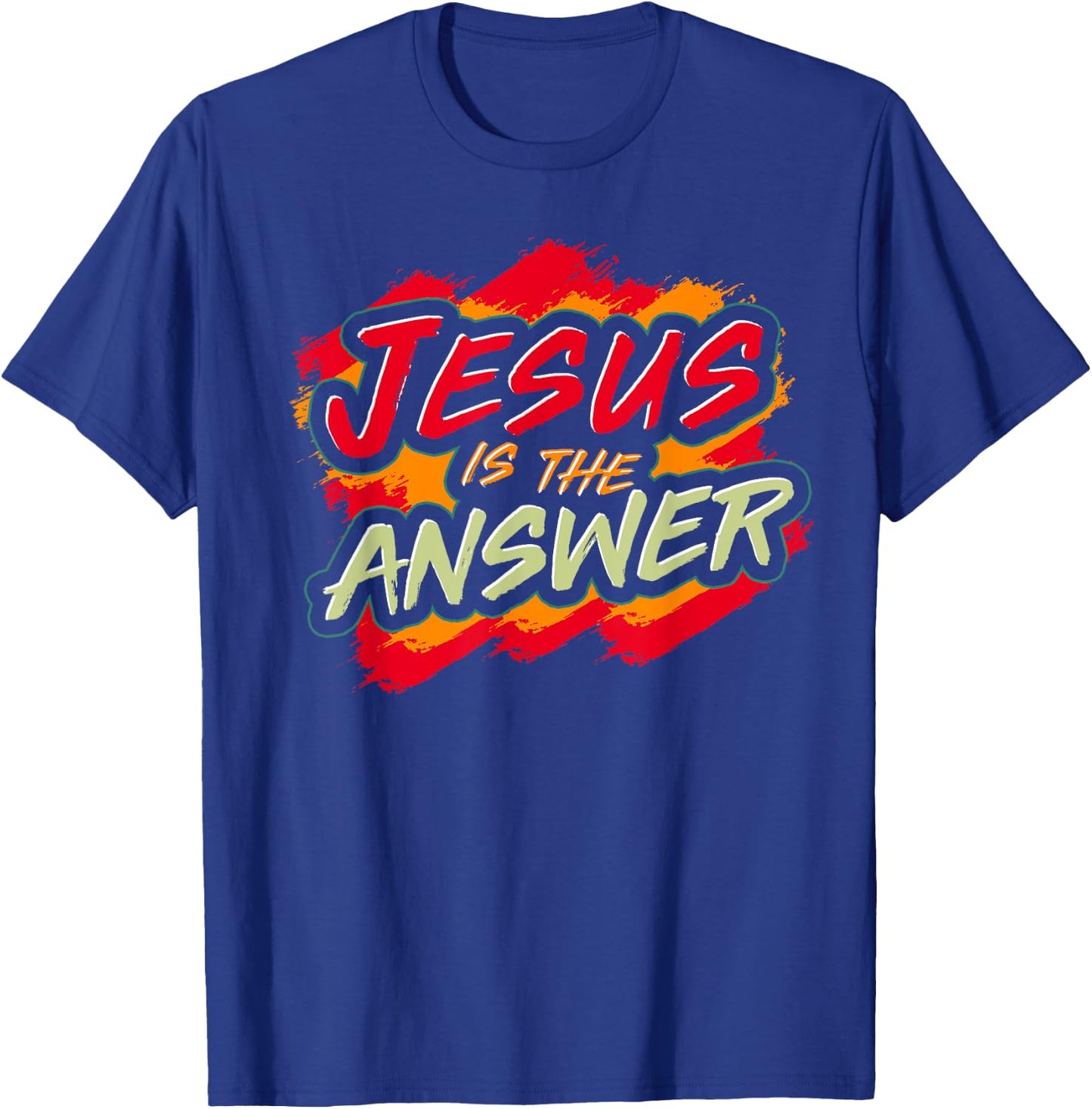 Christianity Religion Devotee Jesus Is The Answer Jesus T-Shirt - T-Shirt | Royal