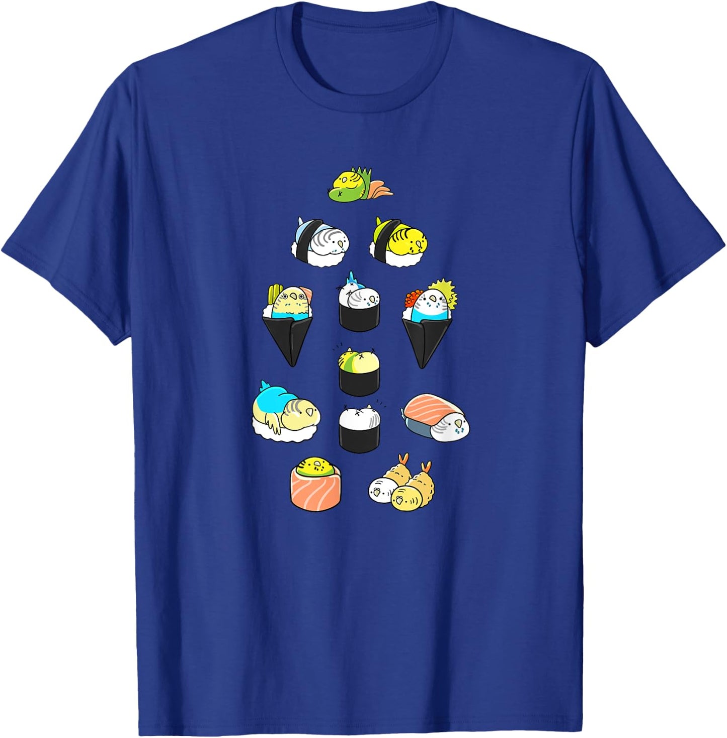 Sushi Budgerigars Cute Budgie Parakeet Pet Bird Lover Gift T-Shirt - T-Shirt | Royal