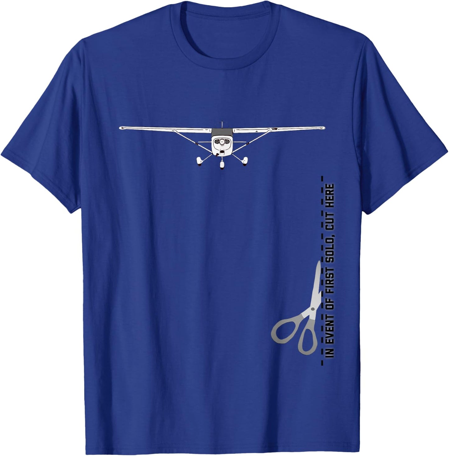 In event of first solo, CUT HERE T-Shirt - T-Shirt | Royal