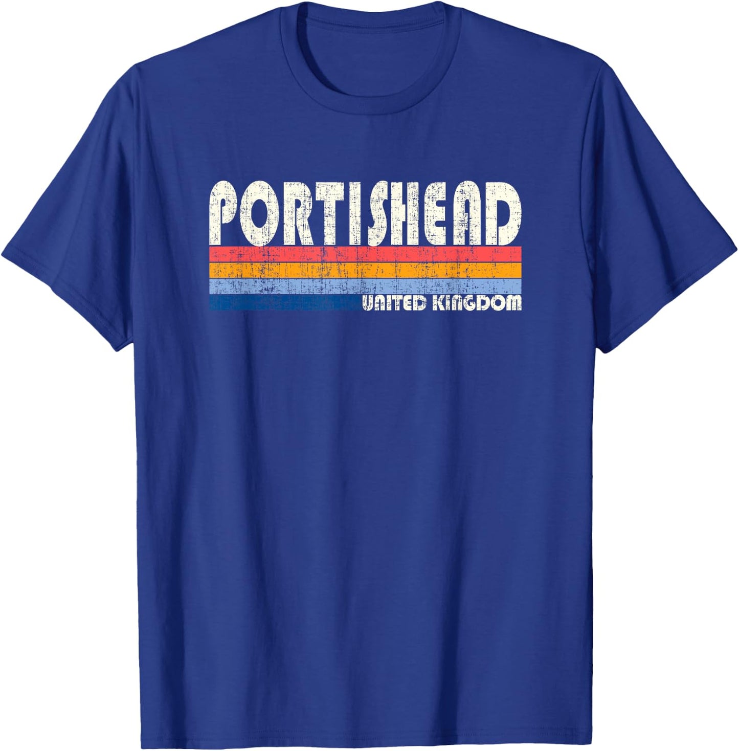 Retro Vintage 70s 80s Style Portishead, United Kingdom T-Shirt - T-Shirt | Royal