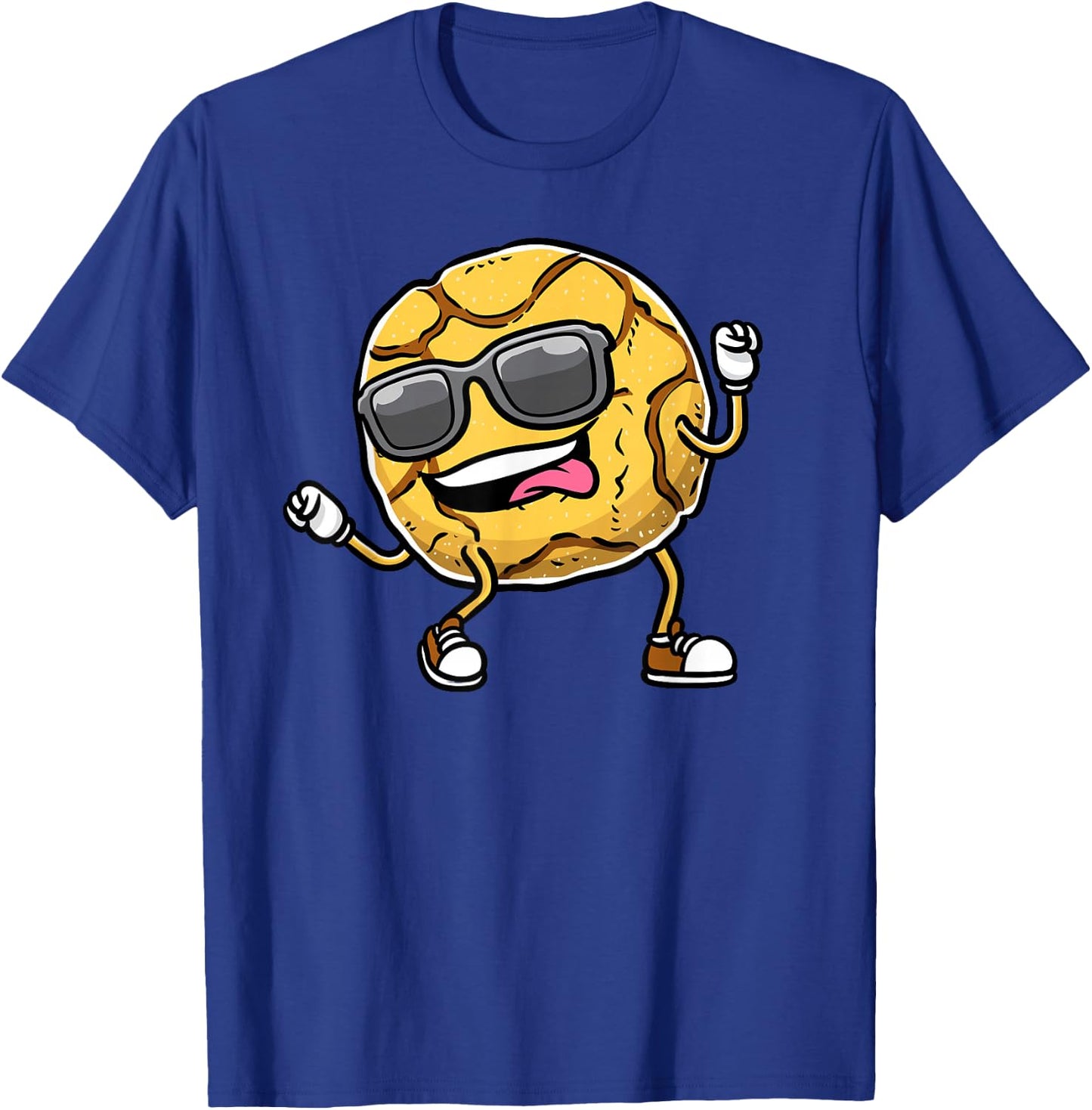 Dancing Ginger Snap Cookie With Sunglasses T-Shirt - T-Shirt | Royal