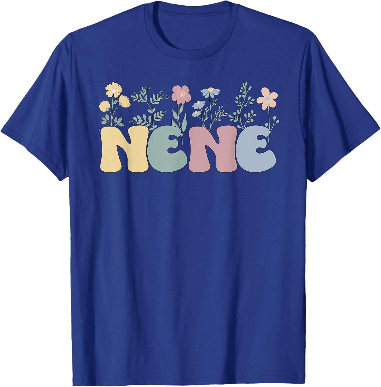 Groovy Nene Grandmother Flowers Nene Grandma T-Shirt - T-Shirt | Royal