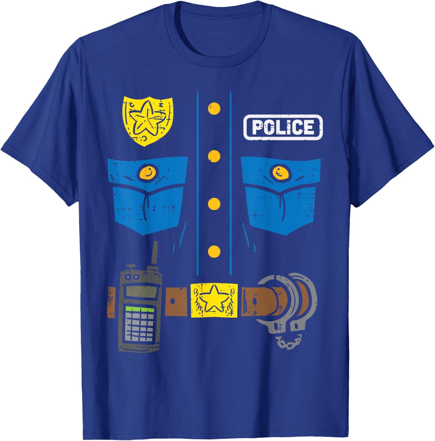 Police Costume Funny Cop Law Enforcement Men Boys Kids T-Shirt - T-Shirt | Royal
