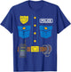 Police Costume Funny Cop Law Enforcement Men Boys Kids T-Shirt - T-Shirt | Royal