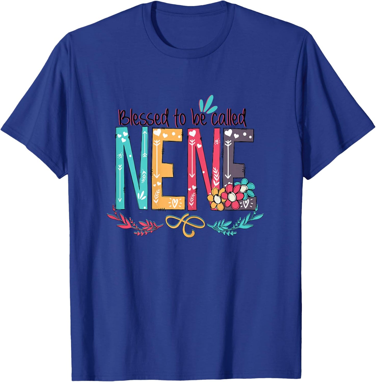 Blessed to be called NeNe Colorful Nene Gifts For Grandma T-Shirt - T-Shirt | Royal