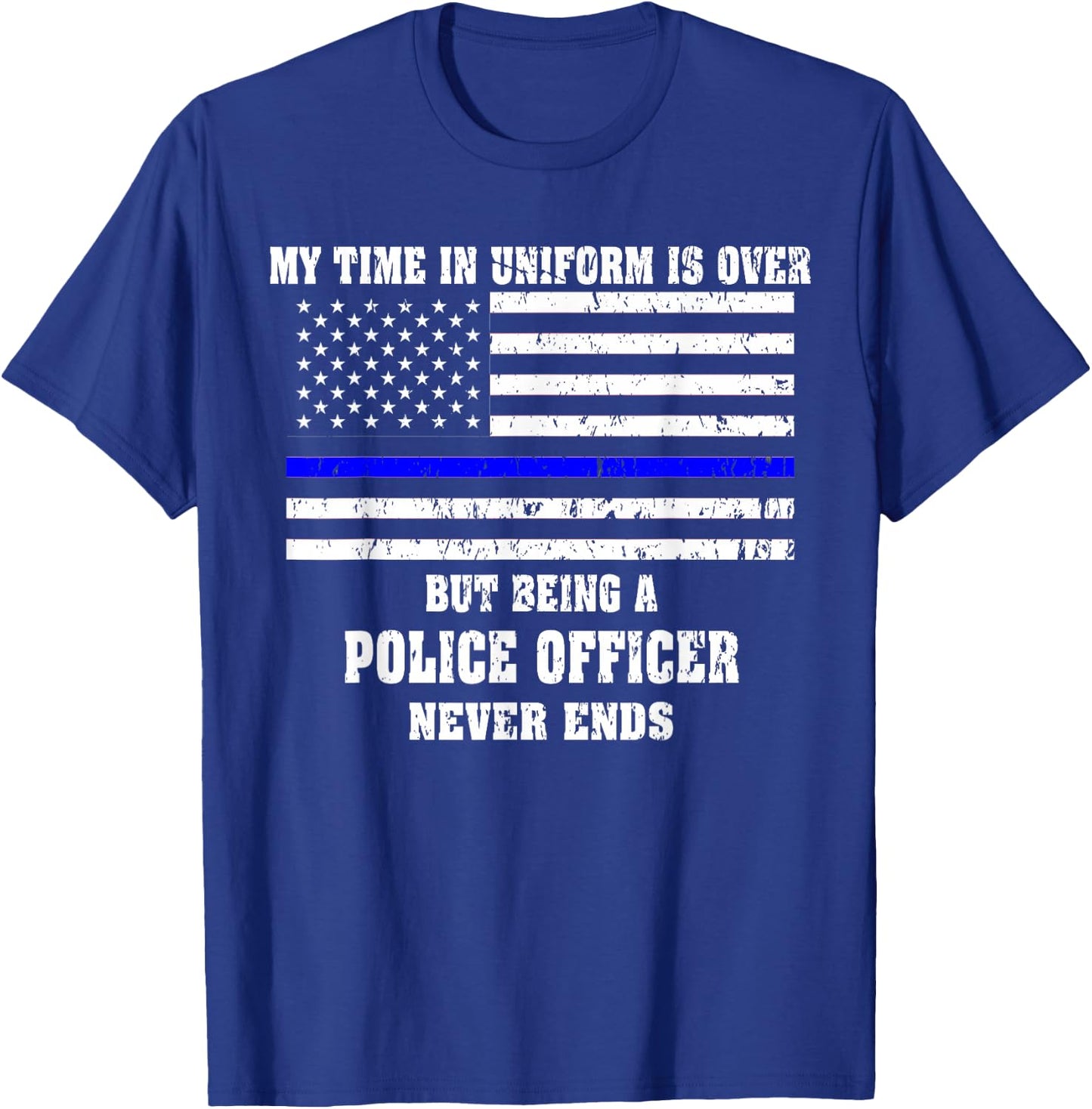 Retired Police Officer Retired Cop T-Shirt - T-Shirt | Royal