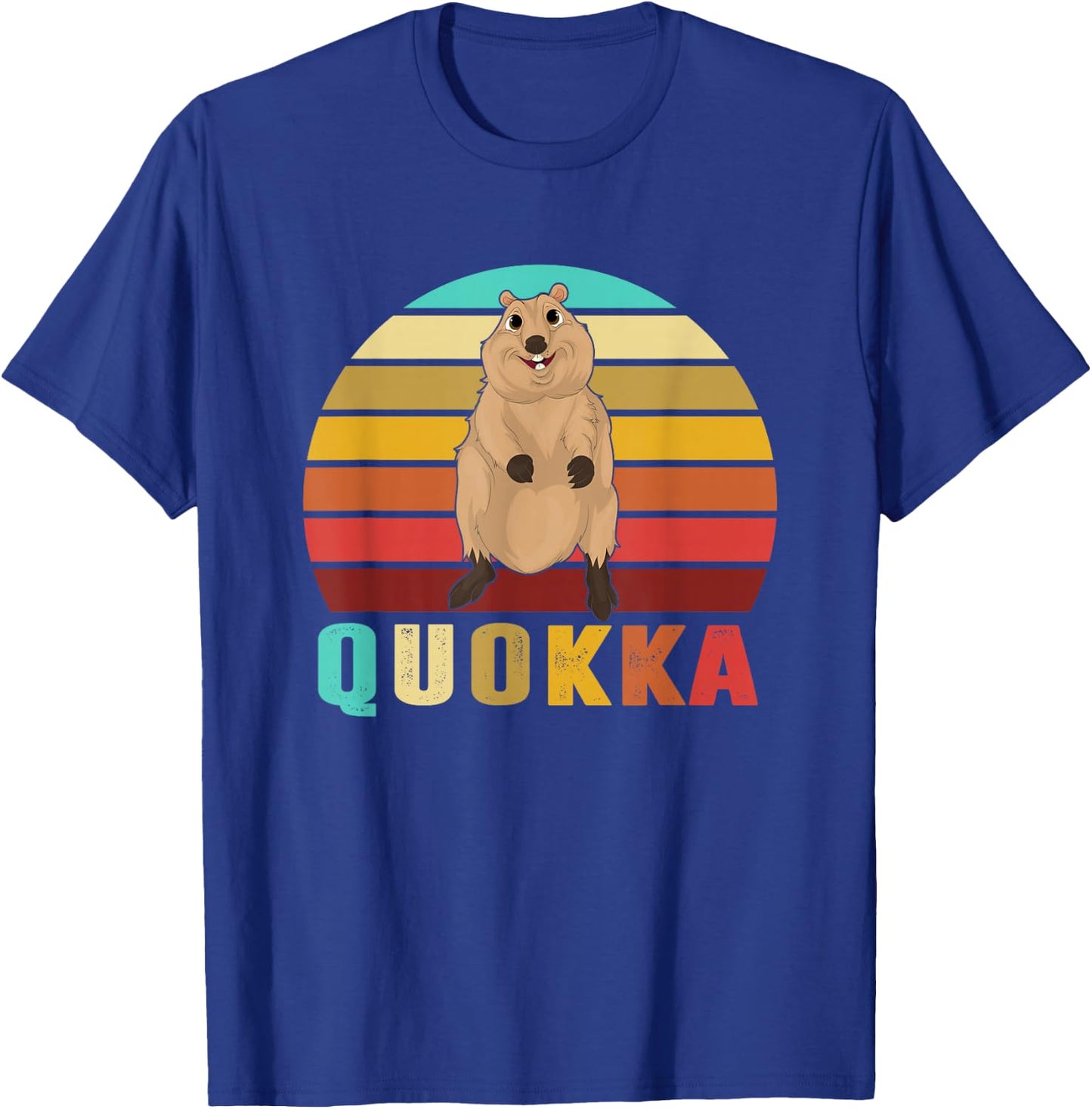 Cute Australia Animal Kids Gift Retro Quokka T-Shirt - T-Shirt | Royal