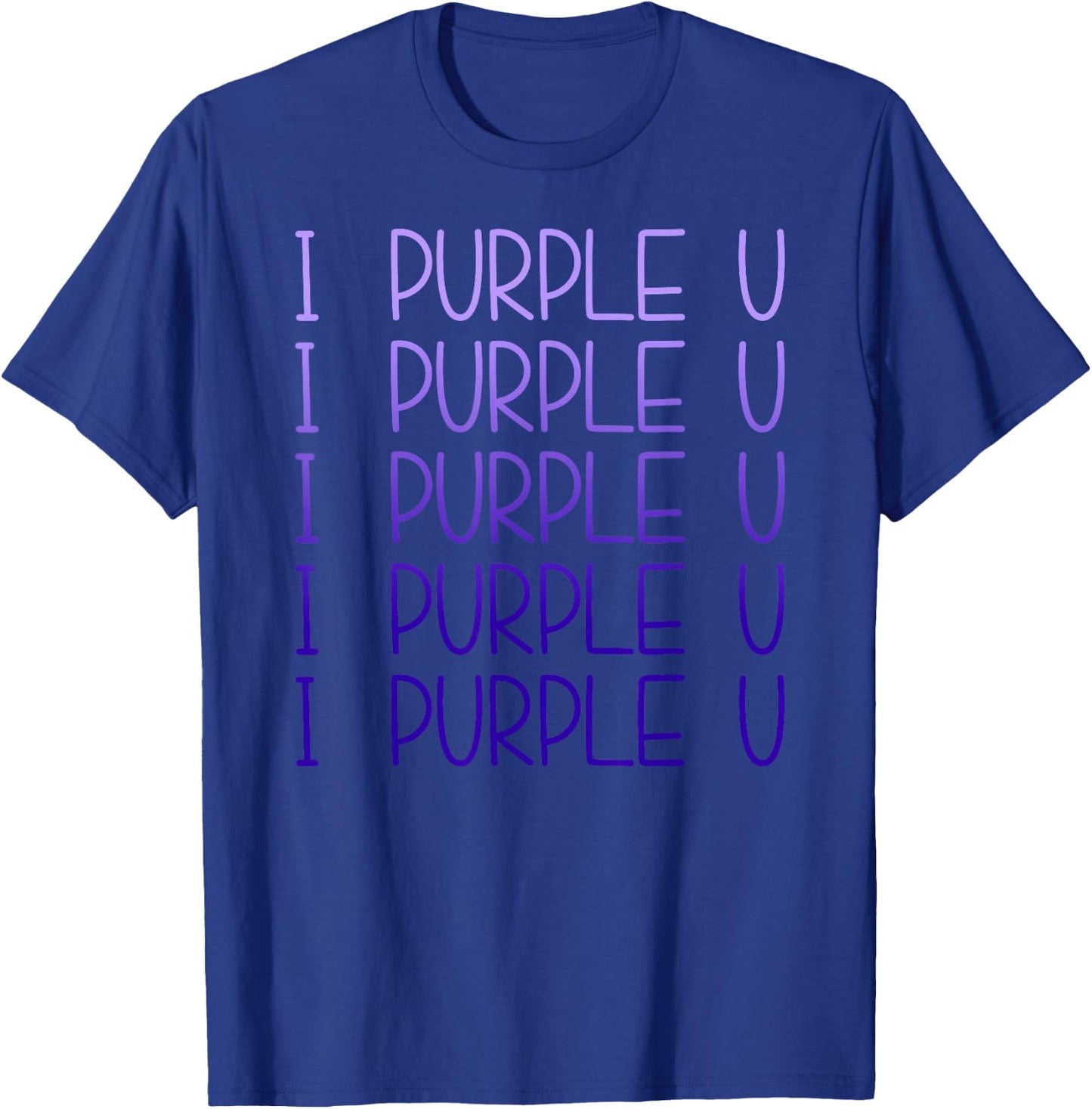 I Purple U Gradient K-Pop Fan T-Shirt - T-Shirt | Royal