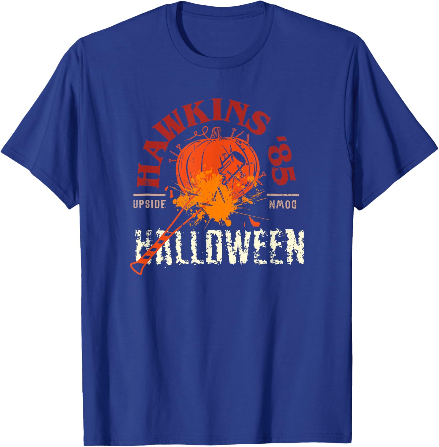 Stranger Things Halloween Hawkins '85 Upside Down T-Shirt - T-Shirt | Royal