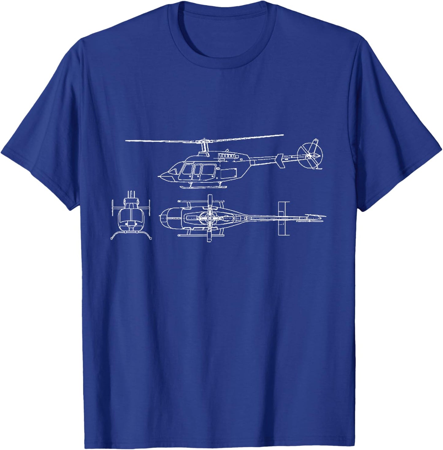 Bell 407 helicopter pilot or crew Gift for aviation T-Shirt - T-Shirt | Royal
