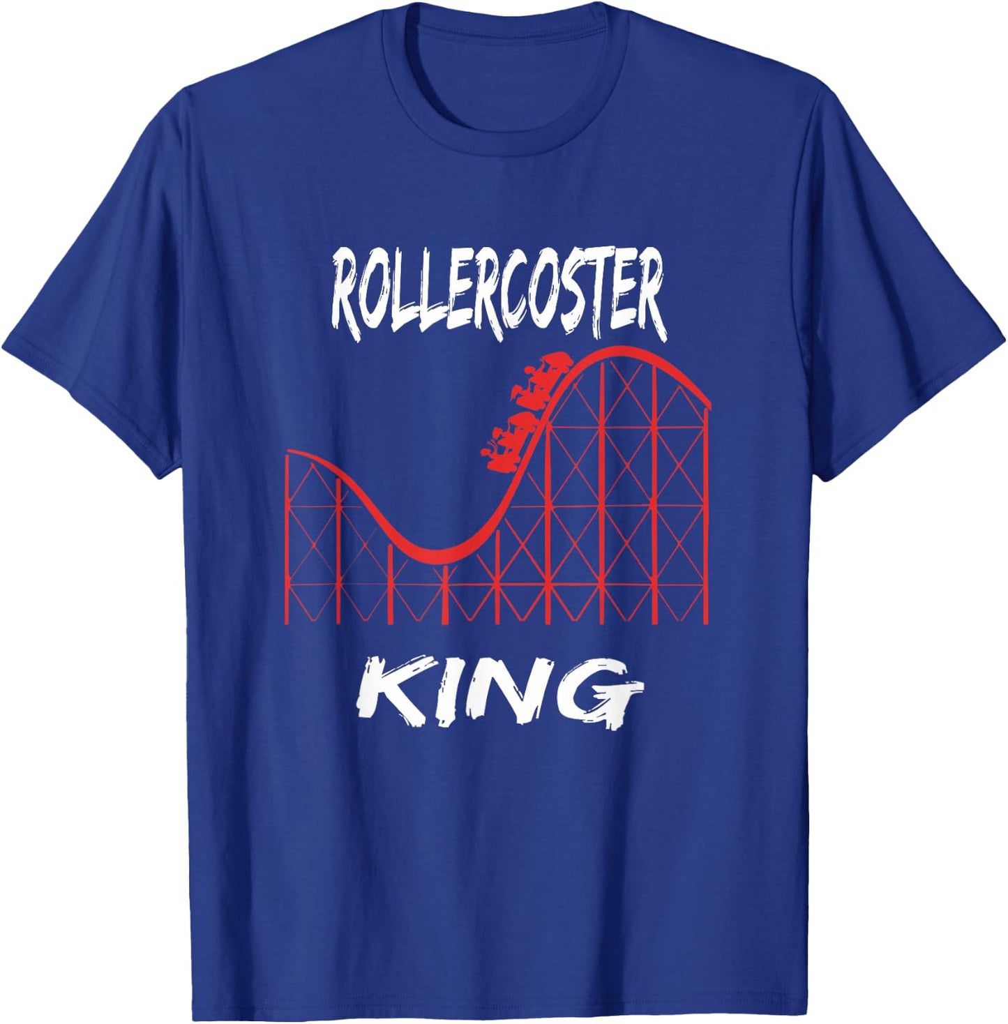 Rollercoaster King Graphic-Roller Coaster apparel T-Shirt - T-Shirt | Royal