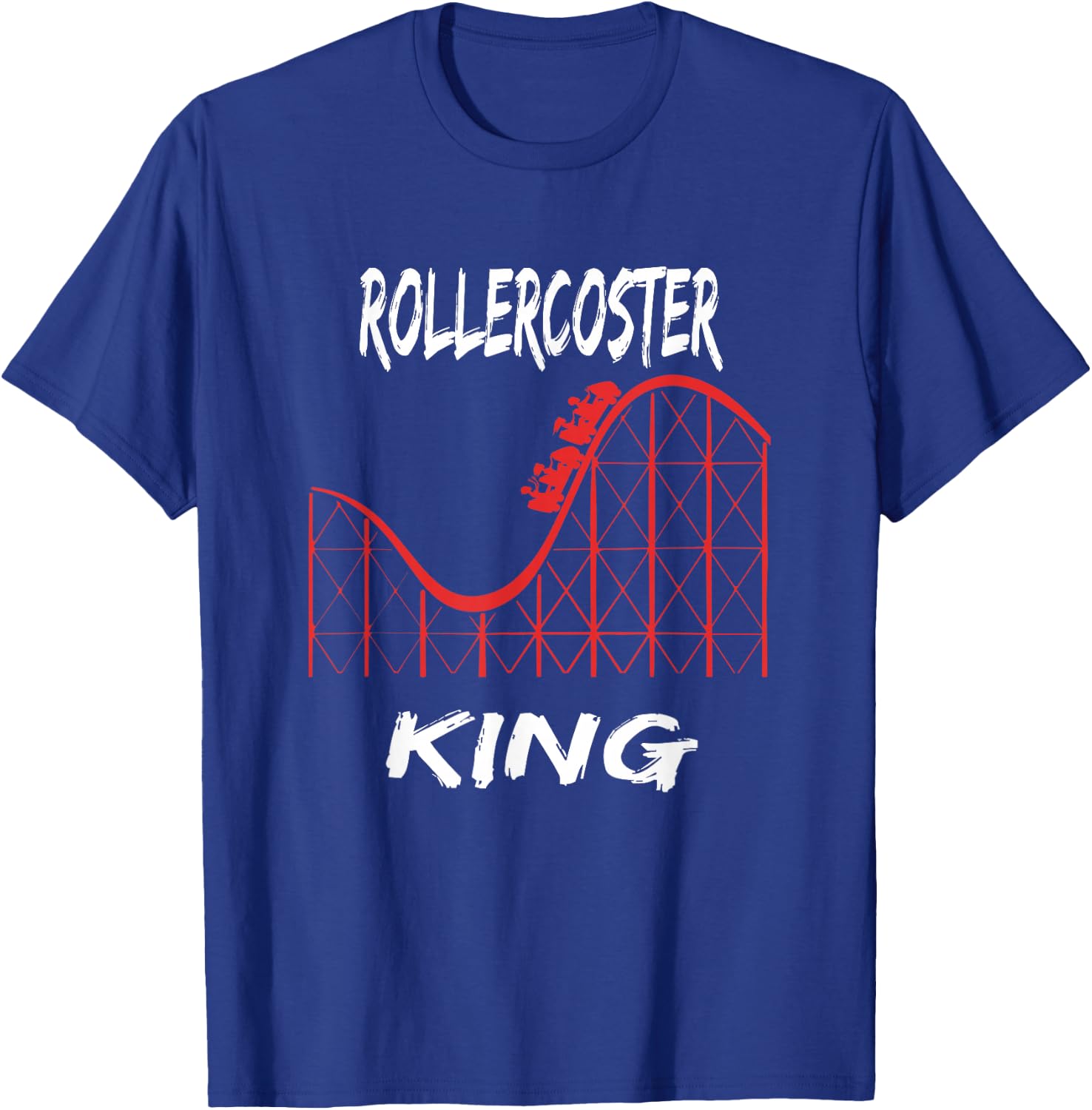 Rollercoaster King Graphic-Roller Coaster apparel T-Shirt - T-Shirt | Royal