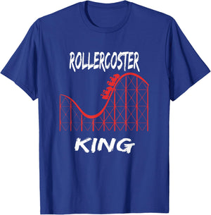 Rollercoaster King Graphic-Roller Coaster apparel T-Shirt - T-Shirt | Royal