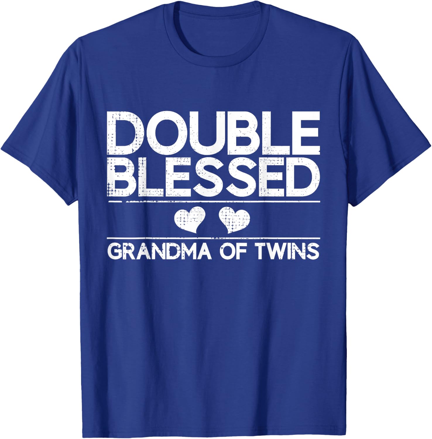 Vintage Grandmother Gifts 2023 First Time Grandma Promoted to Grandma of Twins 2023 Black Modern Classic Letter Print T-Shirt - T-Shirt | Royal