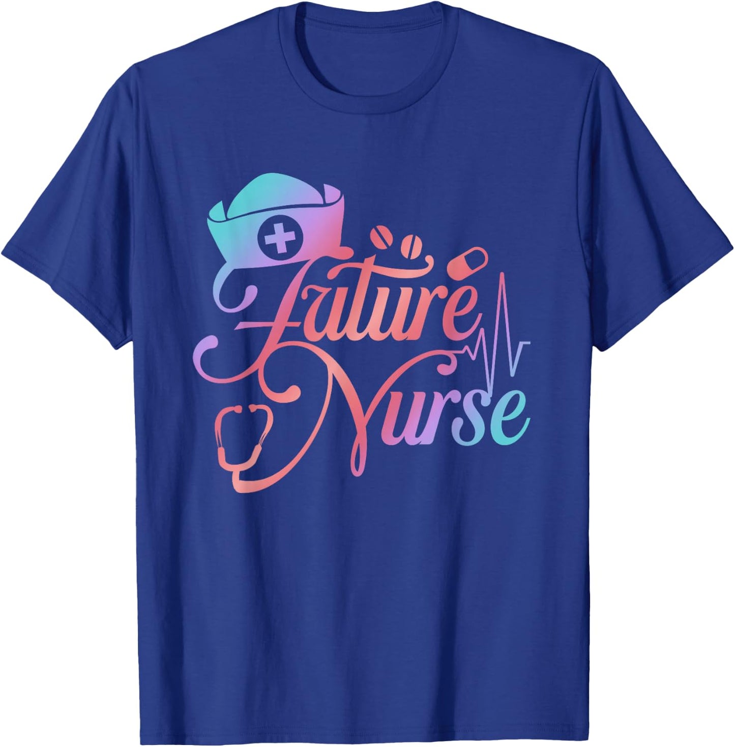 Future Nurse CNA Nursing Hospital Medicine Health Medical T-Shirt - T-Shirt | Royal