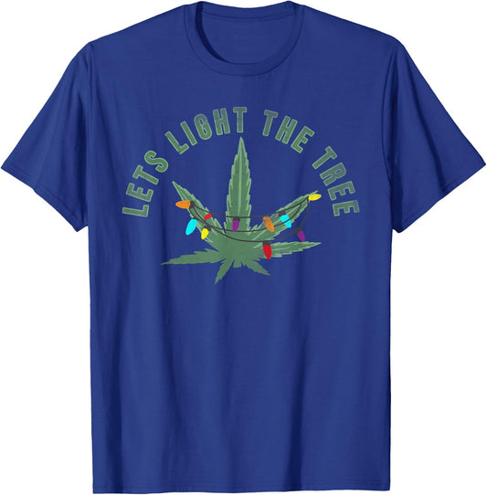 Light the tree | Vintage Christmas weed smoker T-Shirt - T-Shirt | Royal
