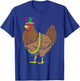 Jester Chicken Beads Mardi Gras Funny Farming Men Women Kids T-Shirt - T-Shirt | Royal