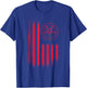 Vintage Hail Satan USA America Flag Occult Satanic Pentagram T-Shirt - T-Shirt | Royal